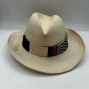 Vintage Frank's Girl Fedora Boho Band Sun Hat Designed by Frank Olive New York